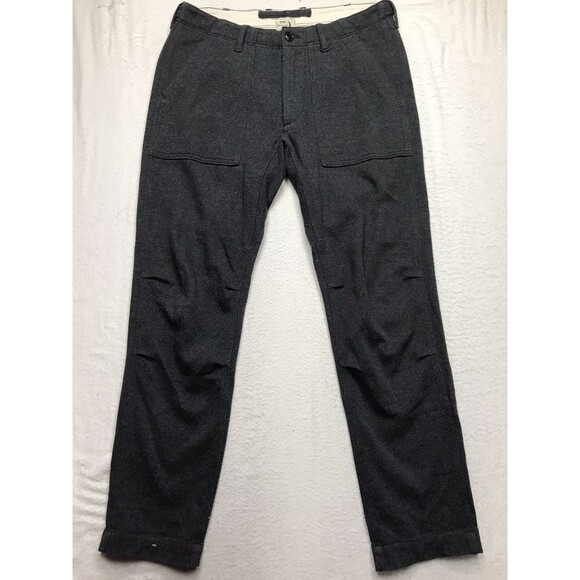 RELWEN Military Supply Pant Men 30(32x30) Gray Stretch Fleece Chino - Picture 1 of 14